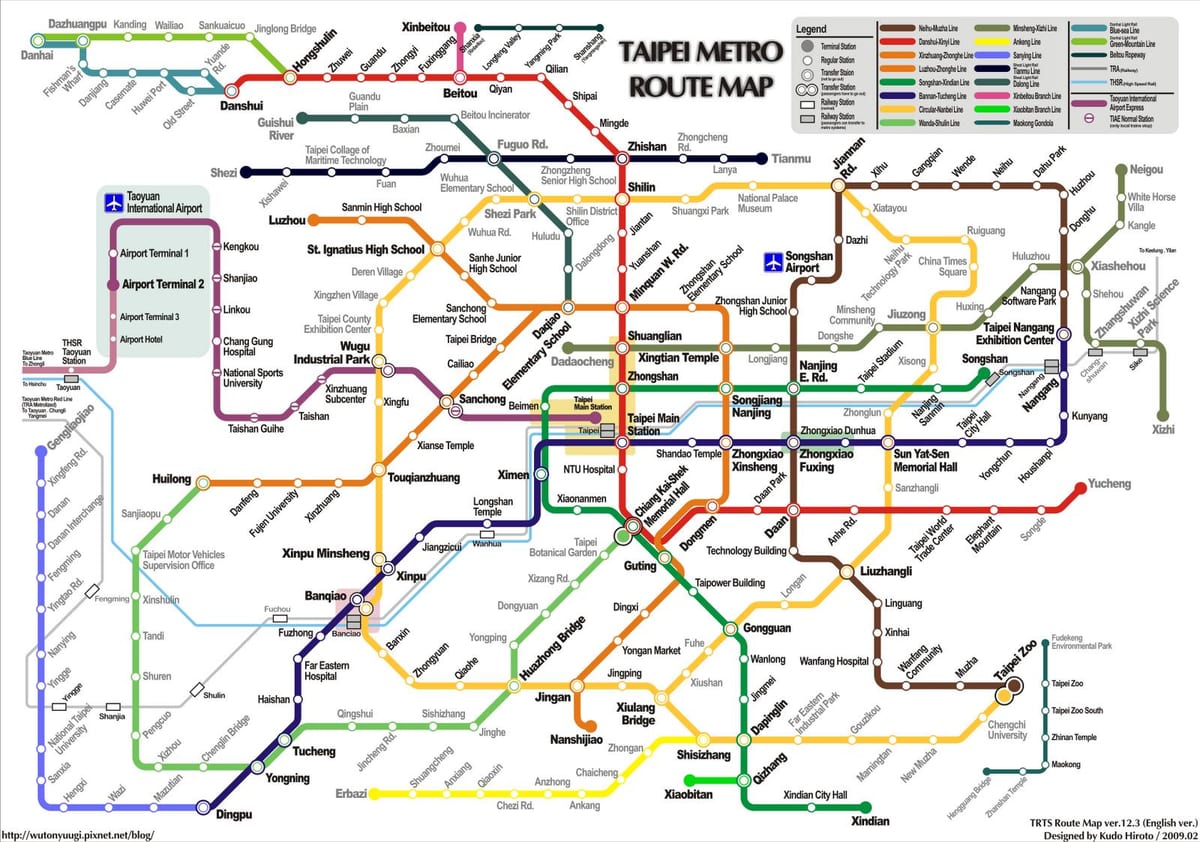 metro Taipei kartta