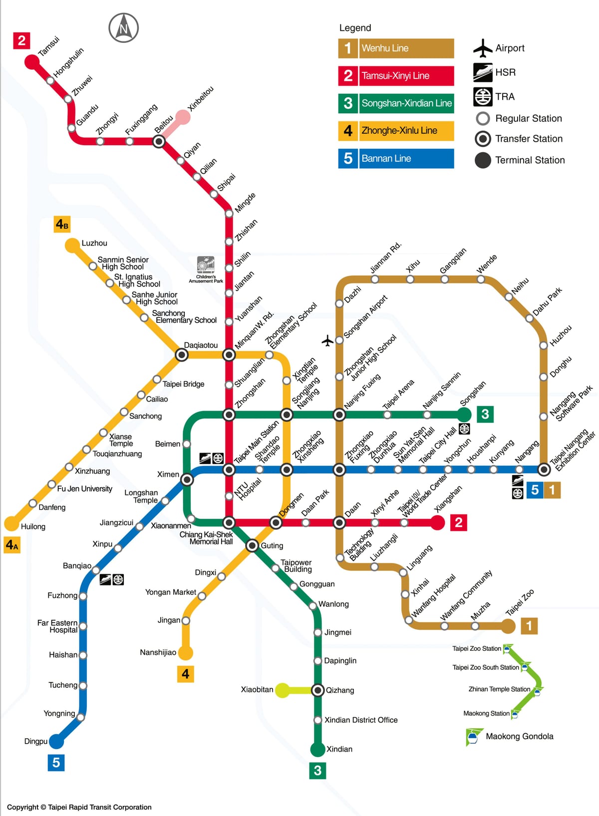 Taipei mrt linja kartta