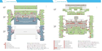 Taipei lentokenttä terminaali 2 kartta