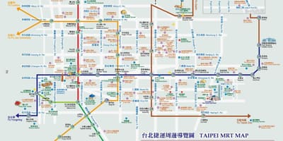 Taipei mrt kartta turistikohteet